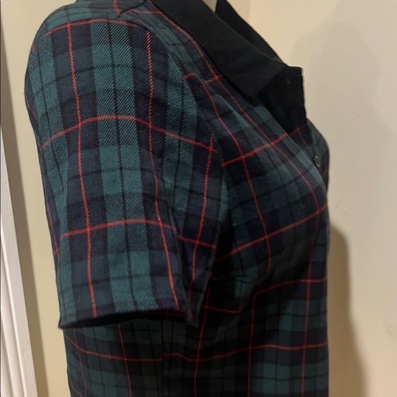 🎄Forever 21  Plaid Button-Up Women's Top - Green and Black Size Large 🎄 - Picture 12 of 16